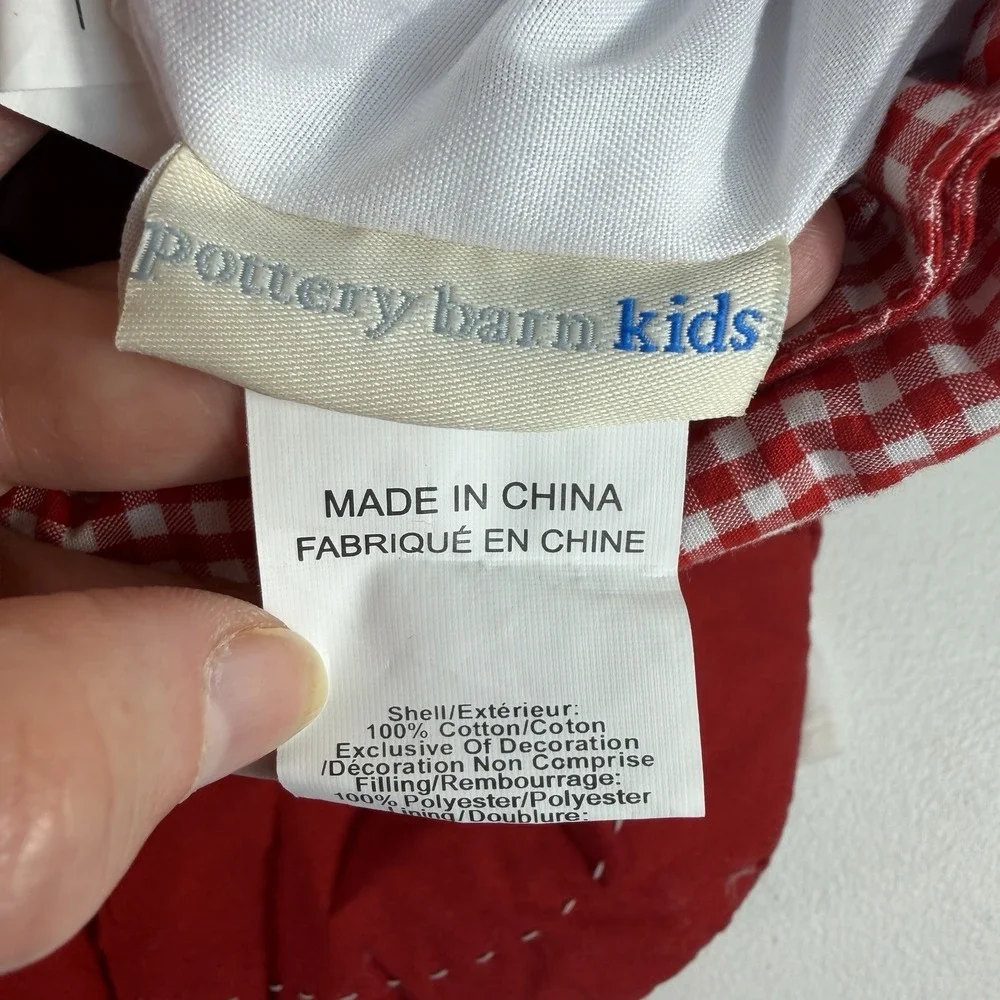 Pottery Barn Kids‎ Quilted Cotton Angel Gingham Christmas Name Jessica Stocking